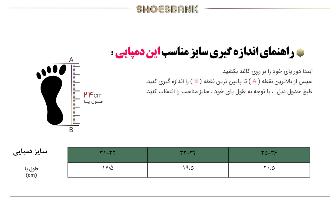 راهنمای سایز